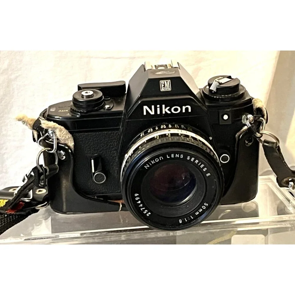 Nikon Lens Series EM 50mm 1:1.8 LOT W/ MDE Motor Drive SS-10 Flash & Kiron MC7